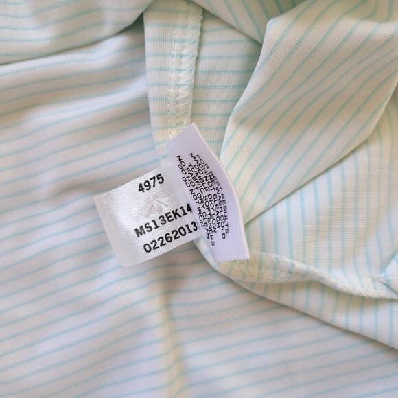 Peter Millar Summer Comfort Golf Polo Shirt Mens Large Green Stretch Performance - Picture 7 of 14